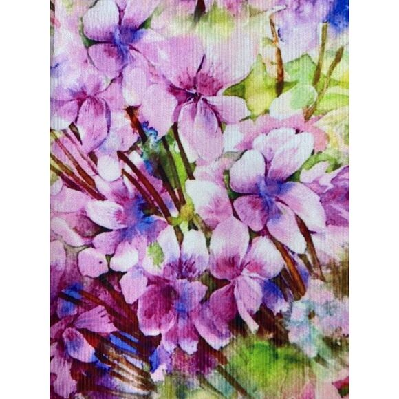 Joseph Ribkoff Floral Pink Dress Sleeveless Knee Length Sheath Eyelet 8 Medium - Picture 9 of 11